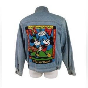 SUPER VINTAGE Mickey & Co 'It's Party Time!' Trucker Jacket, Size: L